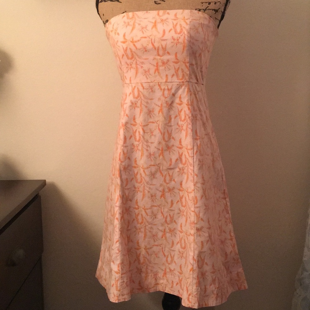 GAP Stretch Sz6 strapless dress 30” long preloved